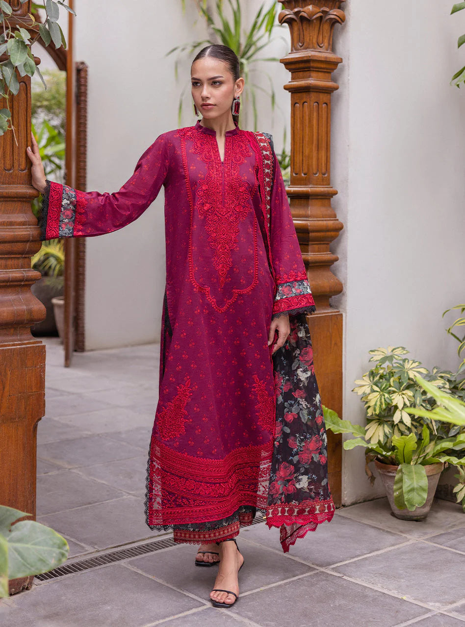 Zainab Chottani Tahra Embroidered Lawn Unstitched 3Pc Suit D-02 AYRA