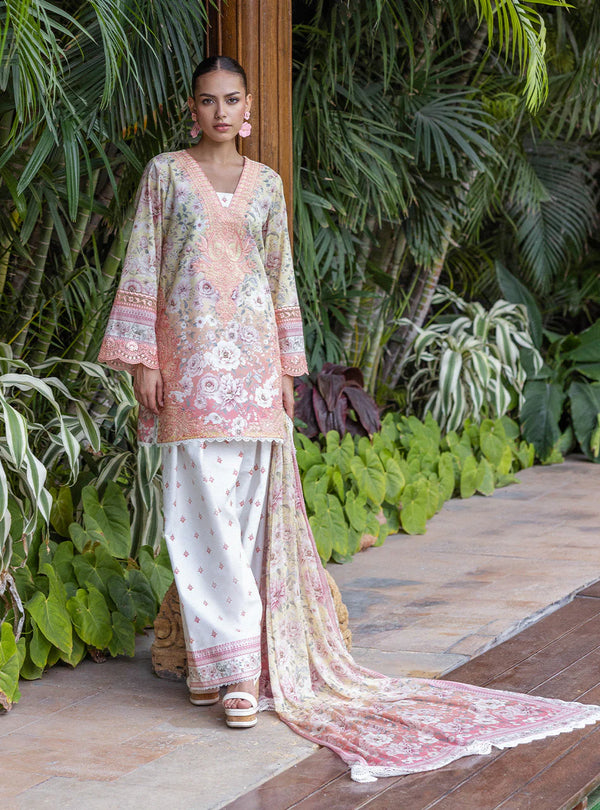 Zainab Chottani Tahra Embroidered Lawn Unstitched 3Pc Suit D-06 PERNIA