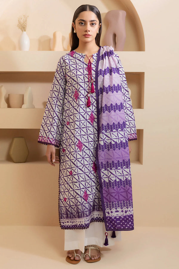 Zellbury Summer Embroidered Lawn Unstitched 2Pc Suit WUS25E20241