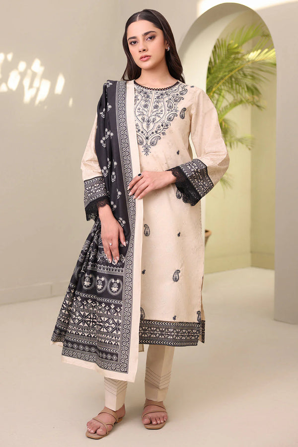 Zellbury Summer Embroidered Lawn Unstitched 3Pc Suit WUS25E30274