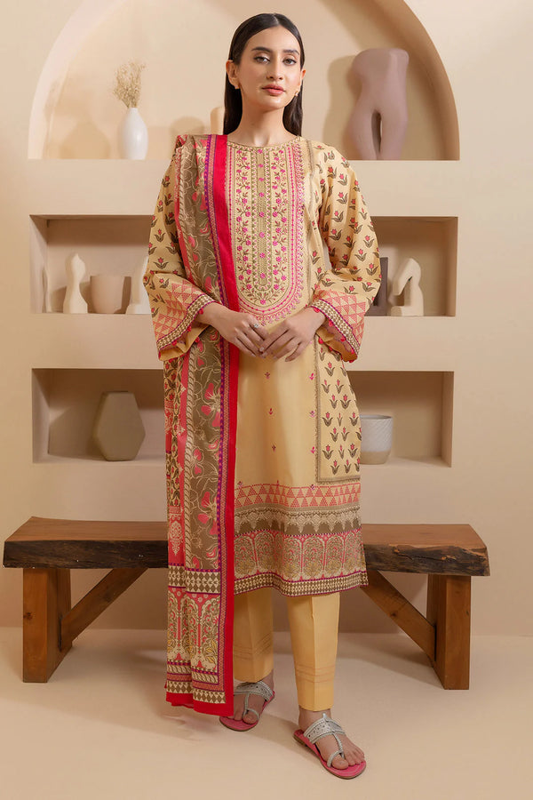 Zellbury Summer Embroidered Lawn Unstitched 3Pc Suit WUS25E30278