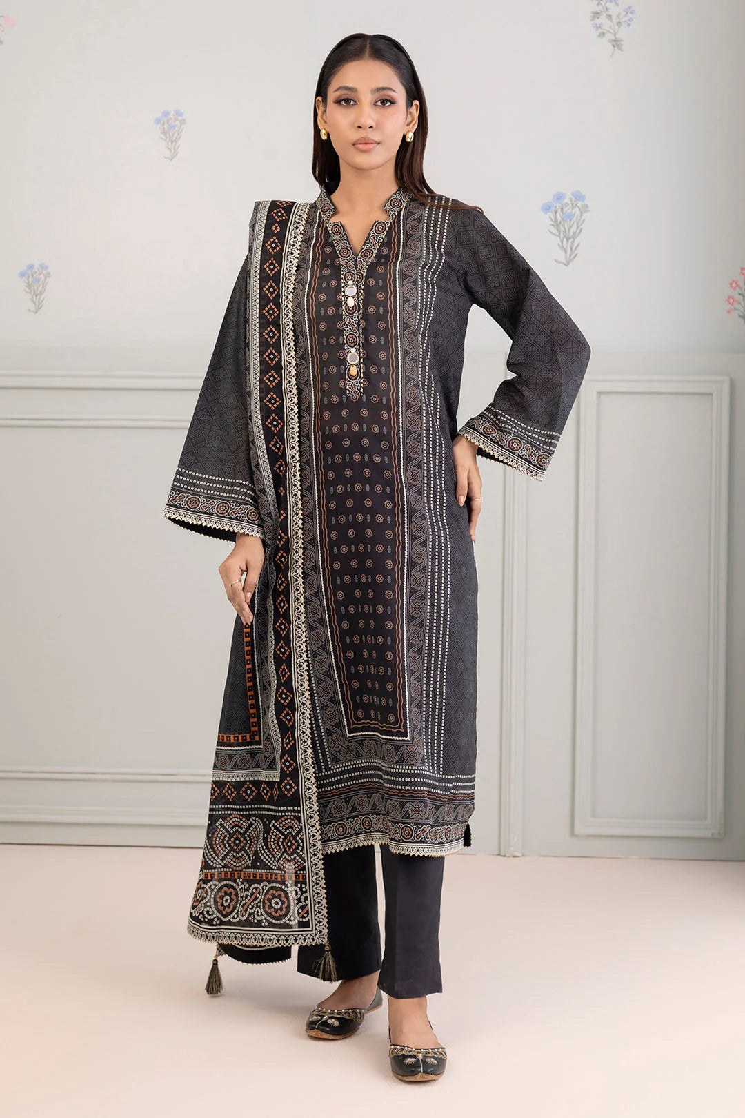Zellbury Summer Printed Lawn Unstitched 3Pc Suit WUS25X30434