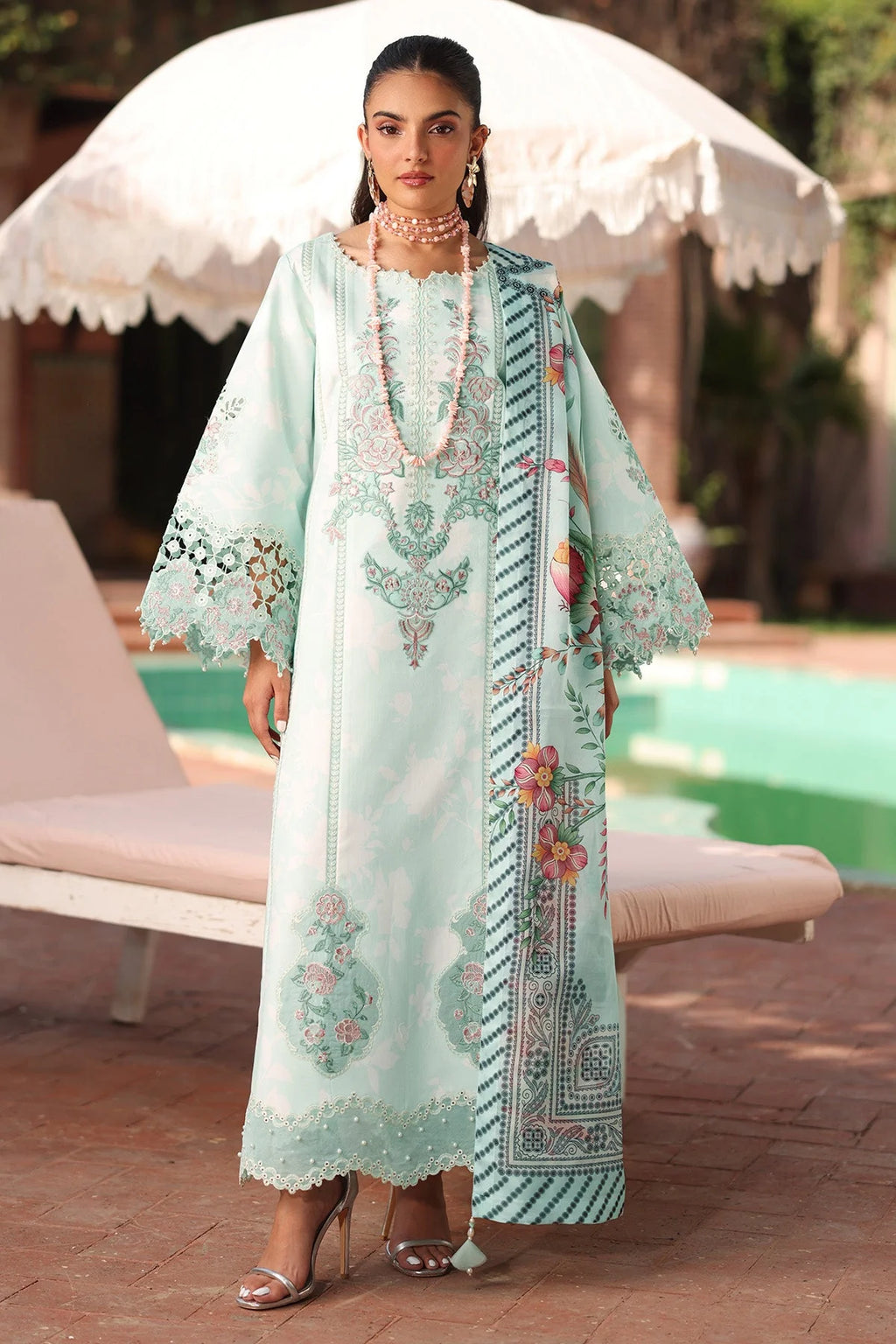 Alizeh Fashion Embroidered Printed Lawn Unstitched 3Pc Suit AF-EPL-7031-MIREGA