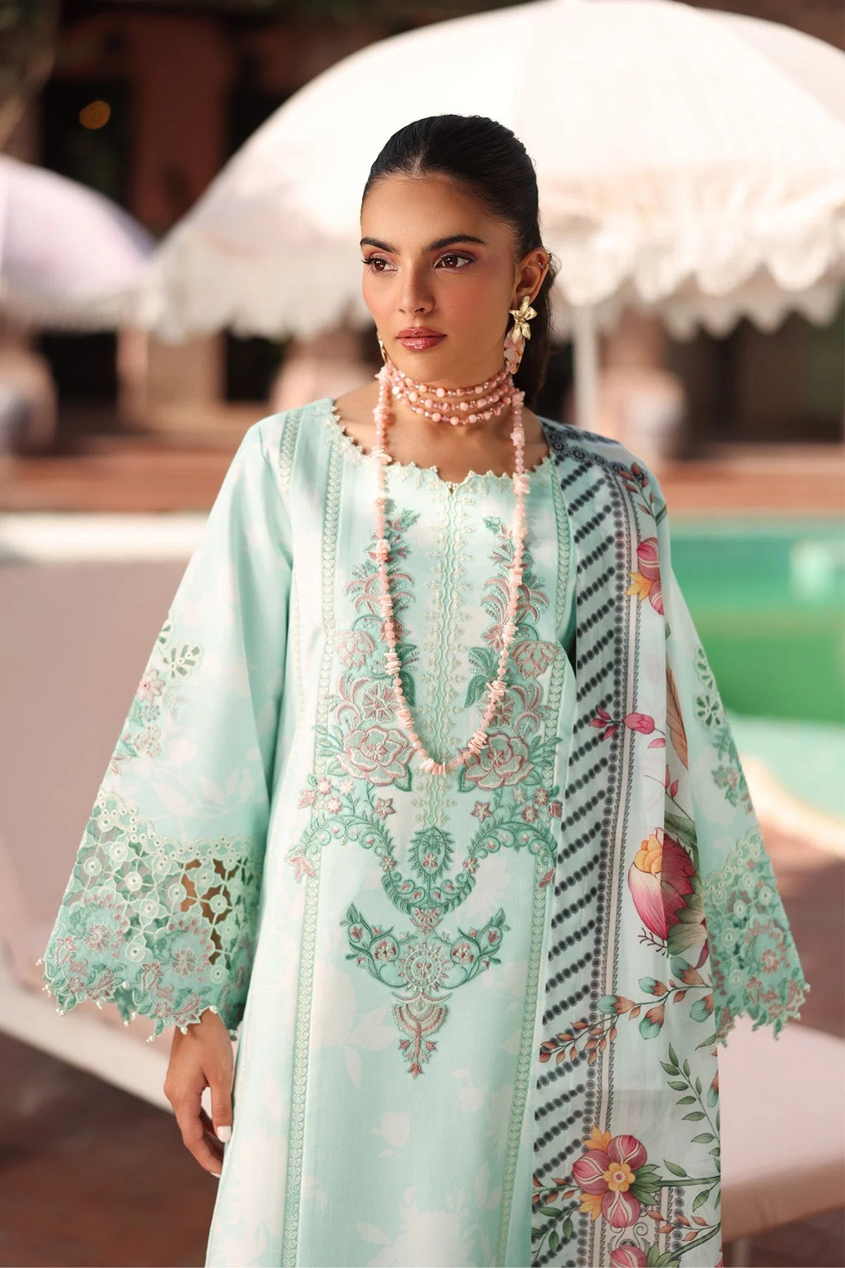Alizeh Fashion Embroidered Printed Lawn Unstitched 3Pc Suit AF-EPL-7031-MIREGA