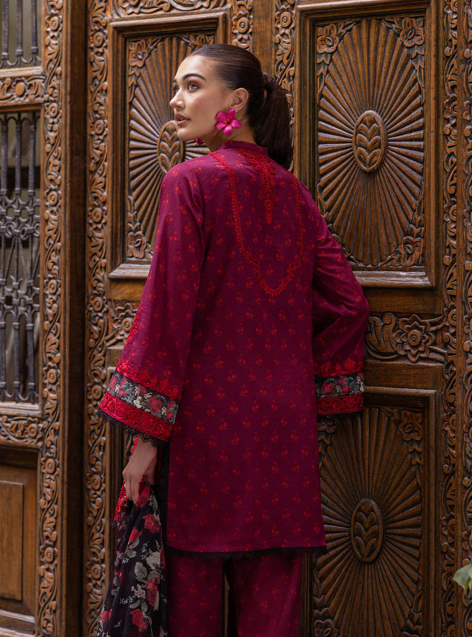 Zainab Chottani Tahra Embroidered Lawn Unstitched 3Pc Suit D-02 AYRA