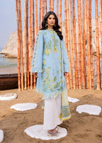 Siraa by Sadaf Fawad Khan Embroidered Lawn Unstitched 3Pc Suit - Amani (B)