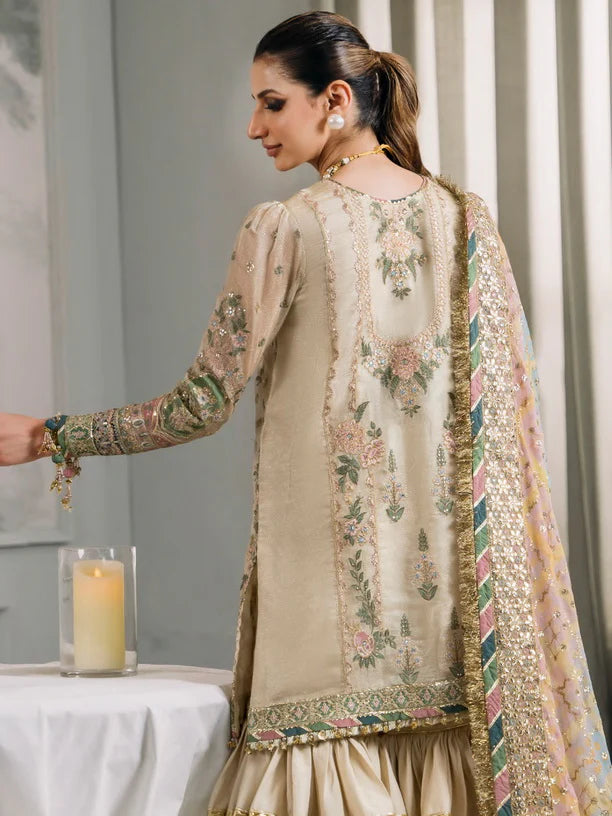 Baroque Chantelle Embroidered Luxury Zari Masuri Unstitched 3Pc Suit EC-04