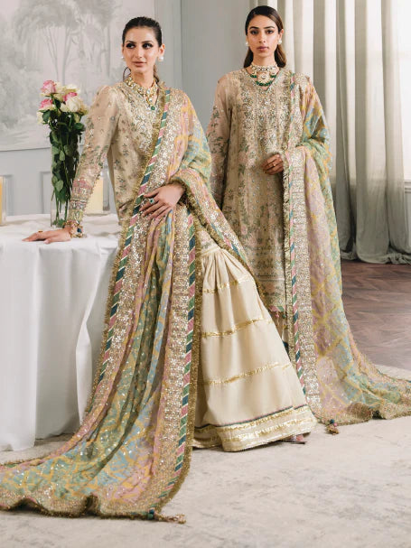 Baroque Chantelle Embroidered Luxury Zari Masuri Unstitched 3Pc Suit EC-04