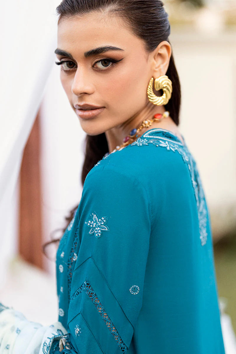 Qalamkar Chikankari Embroidered Lawn Unstitched 3Pc Suit CS-07 ALYANA