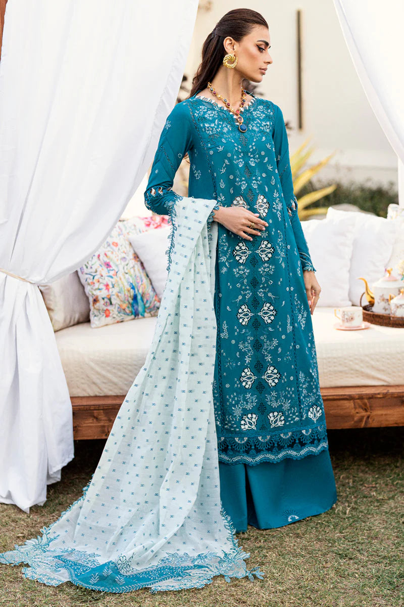 Qalamkar Chikankari Embroidered Lawn Unstitched 3Pc Suit CS-07 ALYANA