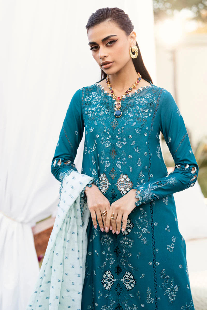 Qalamkar Chikankari Embroidered Lawn Unstitched 3Pc Suit CS-07 ALYANA