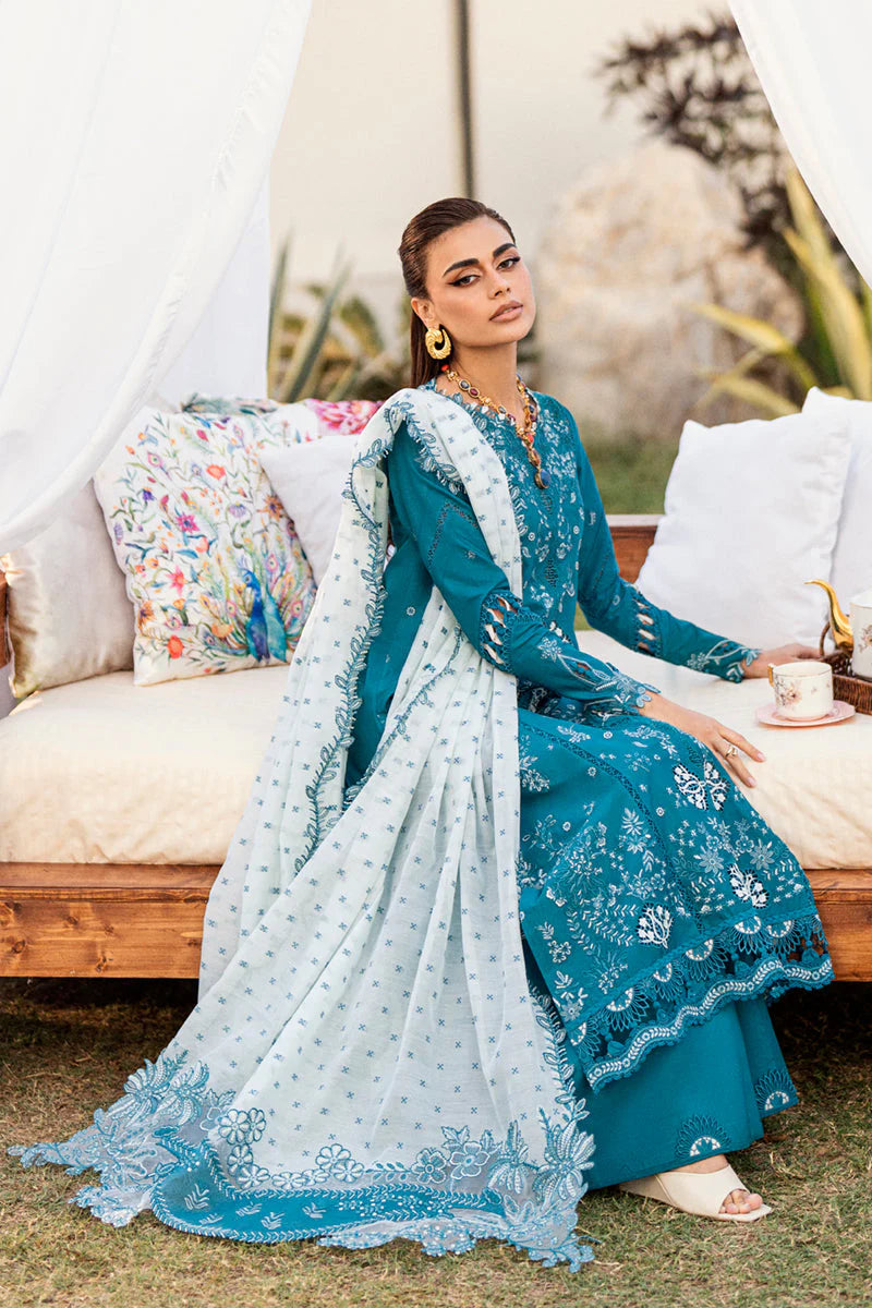 Qalamkar Chikankari Embroidered Lawn Unstitched 3Pc Suit CS-07 ALYANA