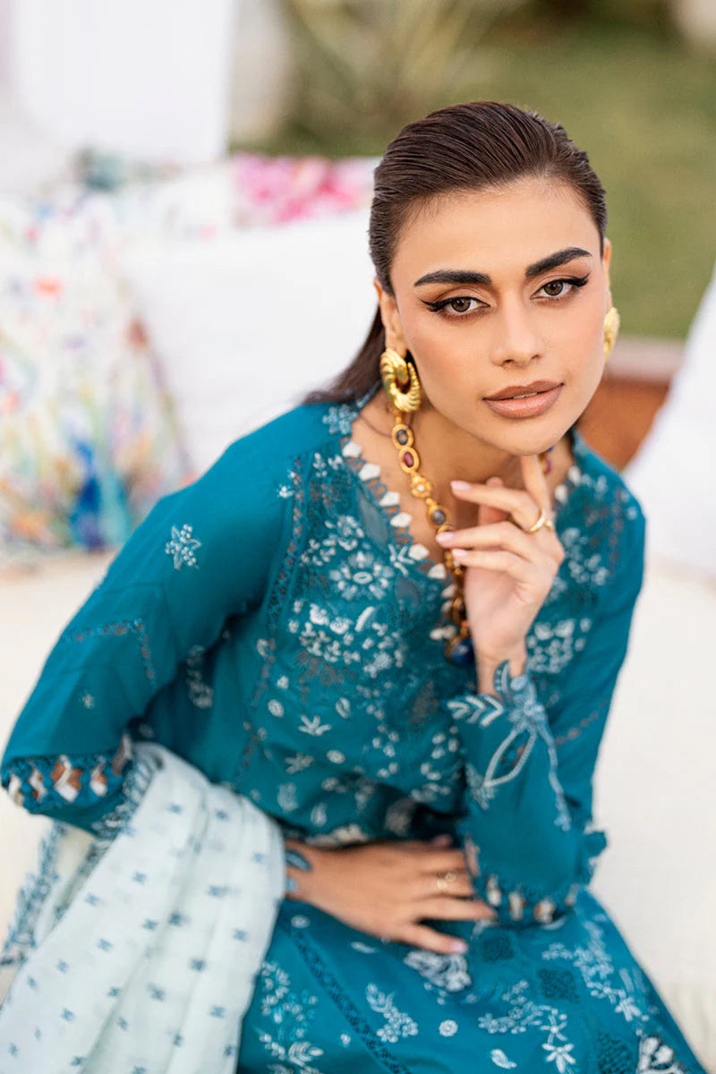 Qalamkar Chikankari Embroidered Lawn Unstitched 3Pc Suit CS-07 ALYANA