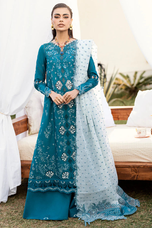 Qalamkar Chikankari Embroidered Lawn Unstitched 3Pc Suit CS-07 ALYANA