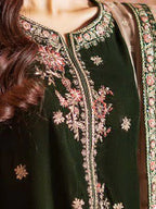 Charizma Signora Premium Embroidered Velvet Unstitched 3Pc Suit CVT4-16