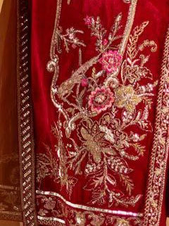 Charizma Signora Premium Embroidered Velvet Unstitched 3Pc Suit CVT4-17