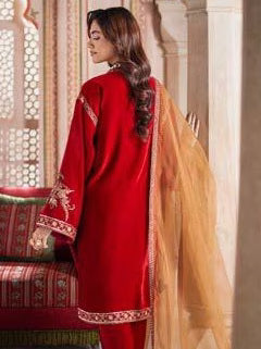 Charizma Signora Premium Embroidered Velvet Unstitched 3Pc Suit CVT4-17