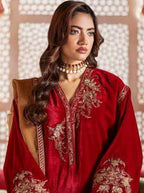 Charizma Signora Premium Embroidered Velvet Unstitched 3Pc Suit CVT4-17