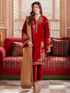 Charizma Signora Premium Embroidered Velvet Unstitched 3Pc Suit CVT4-17