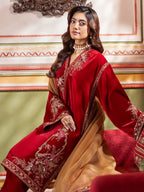 Charizma Signora Premium Embroidered Velvet Unstitched 3Pc Suit CVT4-17
