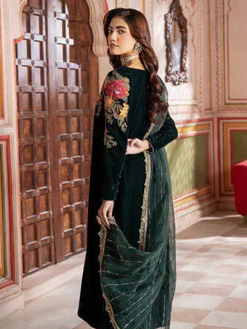 Charizma Signora Premium Embroidered Velvet Unstitched 3Pc Suit CVT4-20