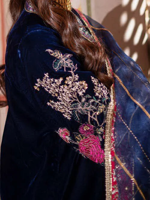 Charizma Signora Premium Embroidered Velvet Unstitched 3Pc Suit CVT4-21