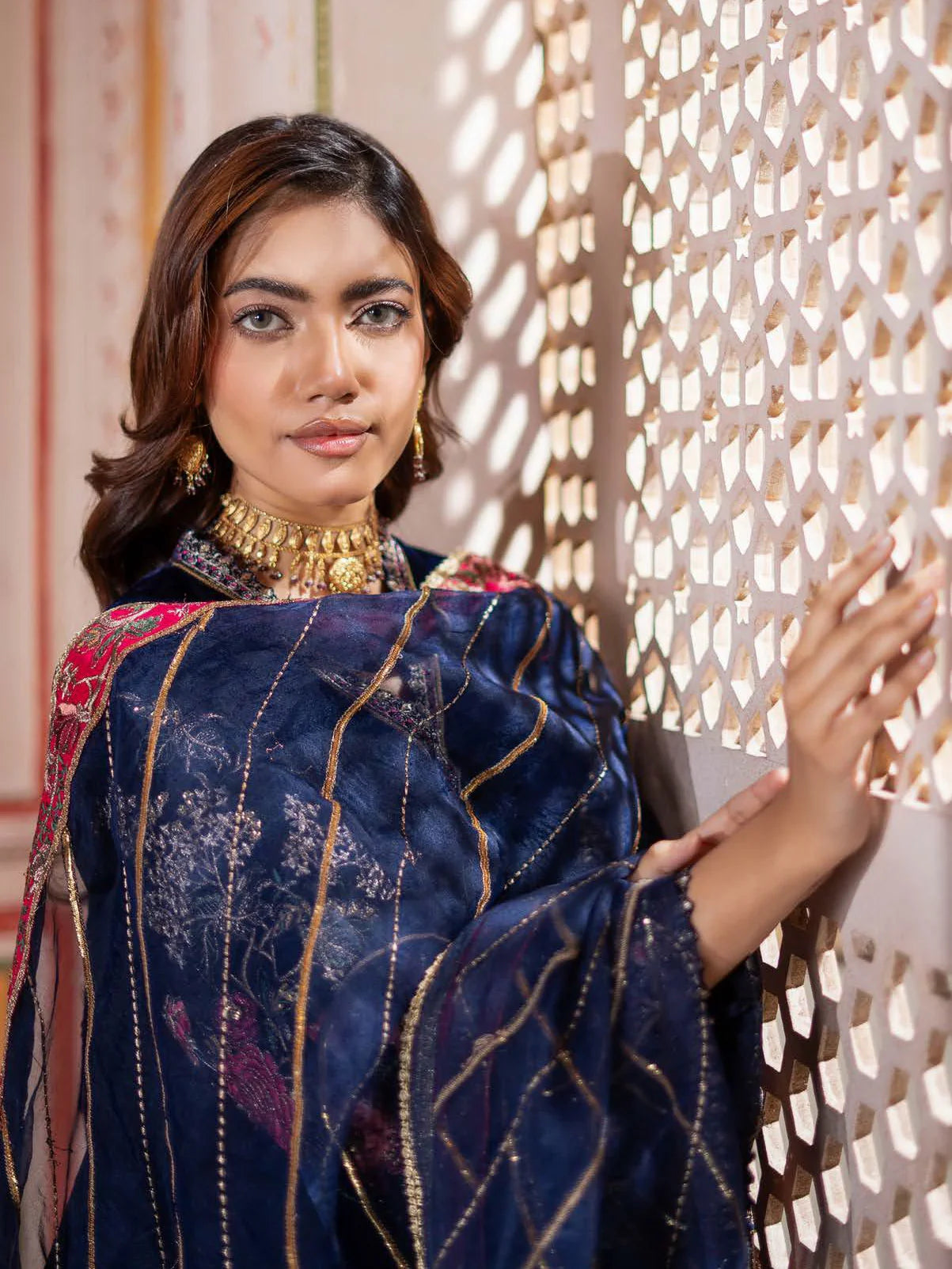 Charizma Signora Premium Embroidered Velvet Unstitched 3Pc Suit CVT4-21