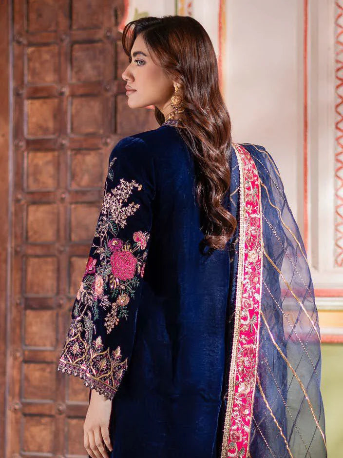 Charizma Signora Premium Embroidered Velvet Unstitched 3Pc Suit CVT4-21