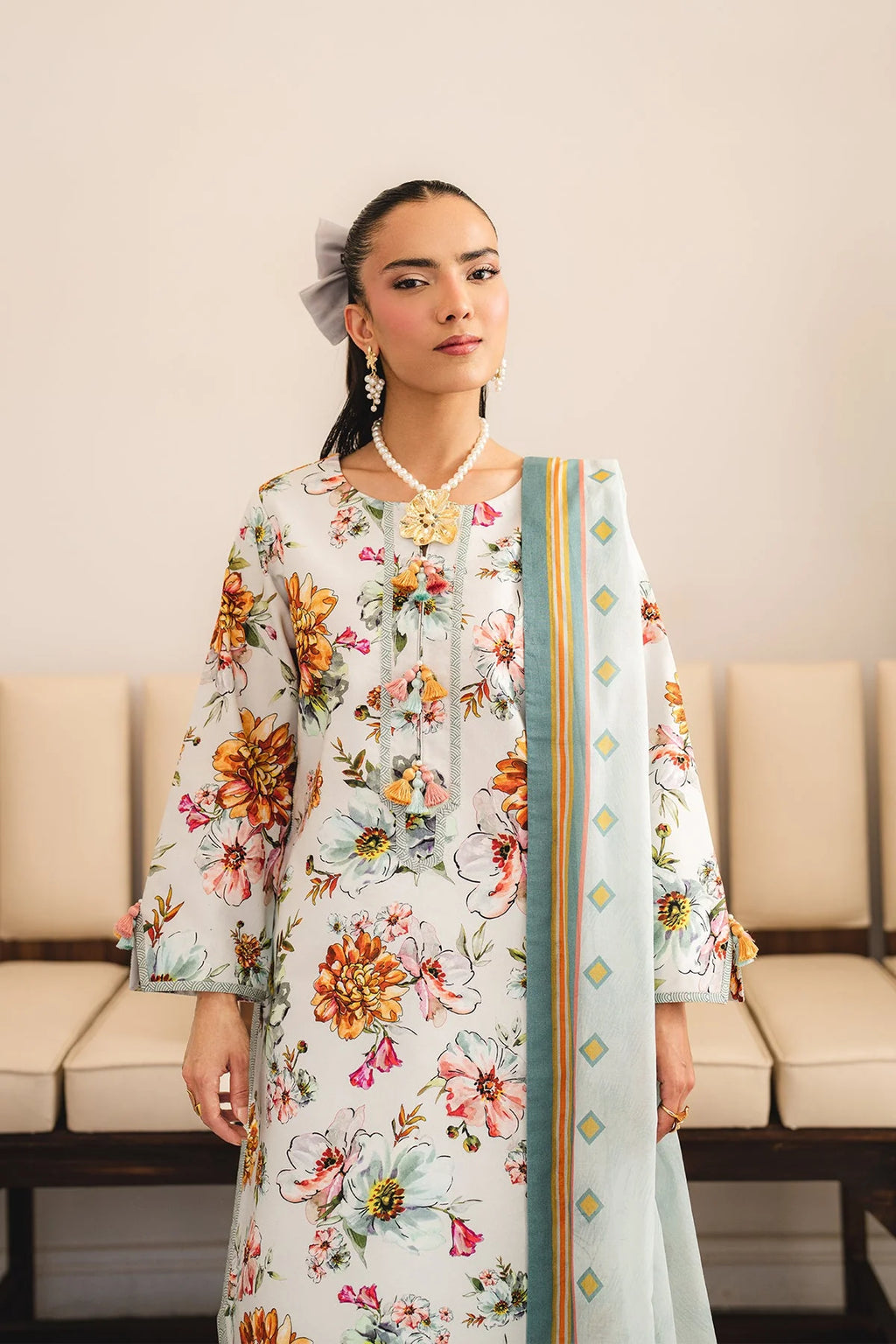 Alizeh Fashion Sheen Printed Lawn Unstitched 3Pc Suit AF-PL-6048-Celan