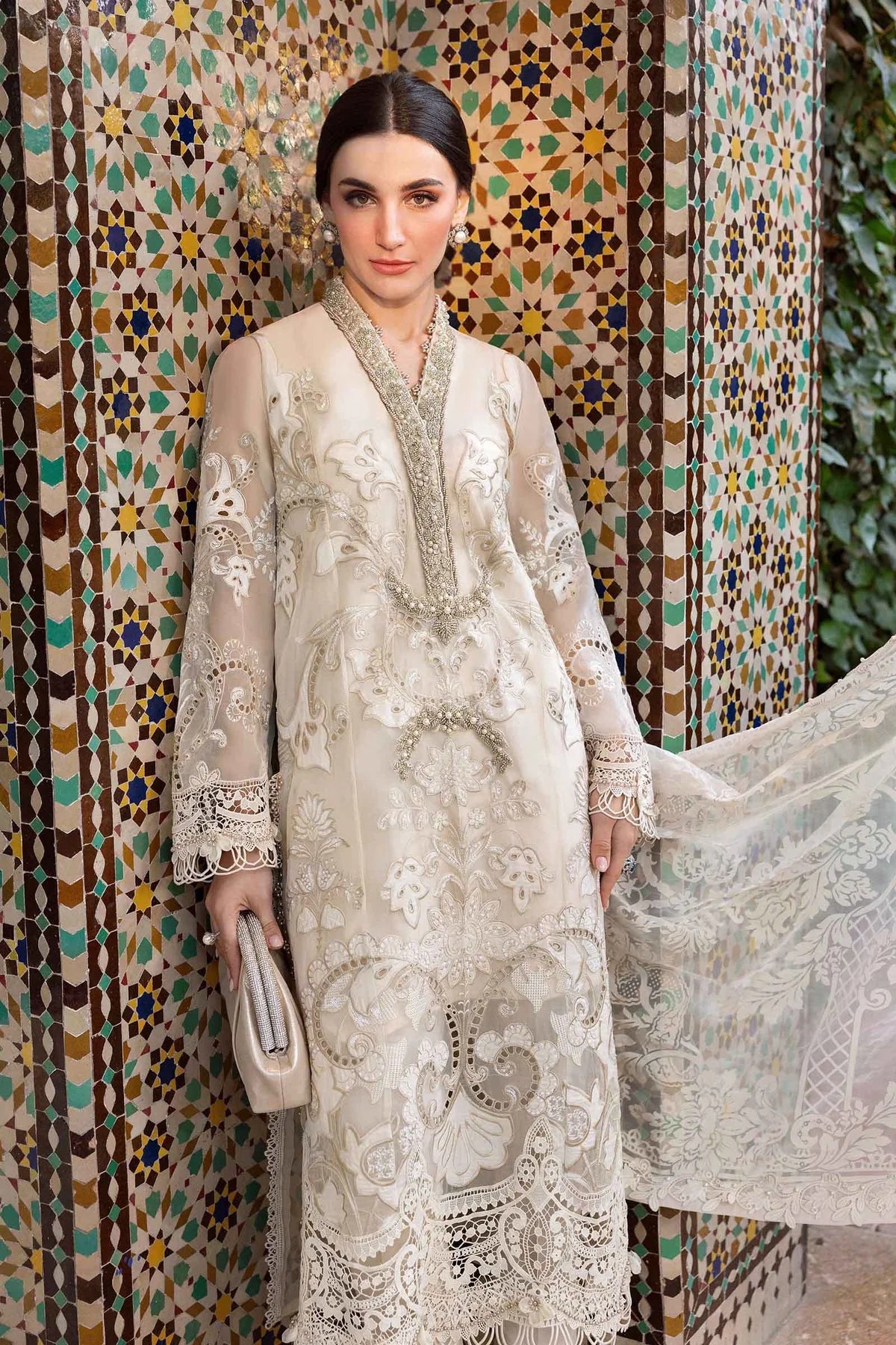 Maria.B Voyage a Luxe Embroidered Lawn Unstitched 3Pc Suit D-2506-A