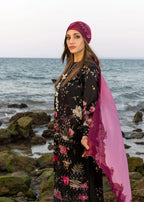 Crimson Flow Embroidered Lawn Unstitched 3Pc Suit D-4B Bloom Bold