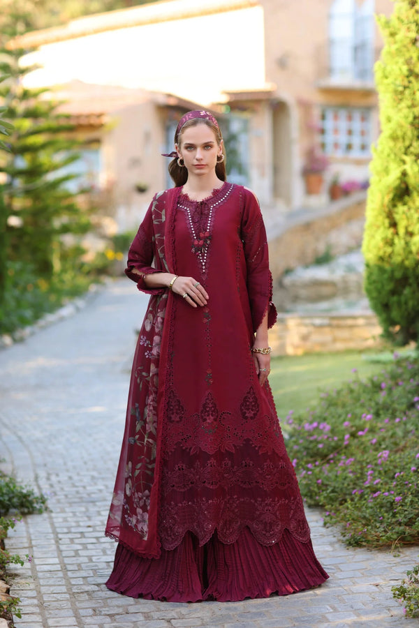 Noor by Saadia Asad Luxe Chikankari Unstitched Lawn 3Pc Suit D6-A