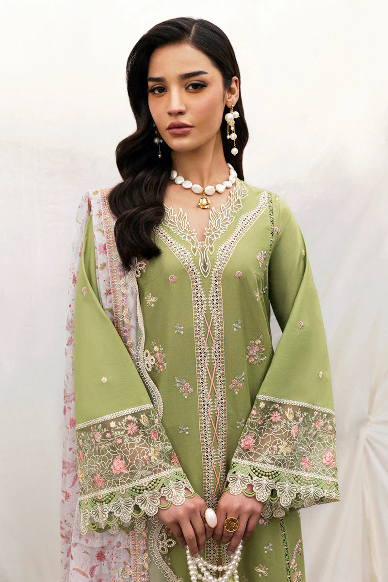 Qalamkar Qlinekari Embroidered Lawn Unstitched 3Pc Suit DC-01 Lovisa