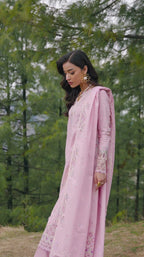 Qalamkar Qlinekari Embroidered Lawn Unstitched 3Pc Suit DC-02 Freja
