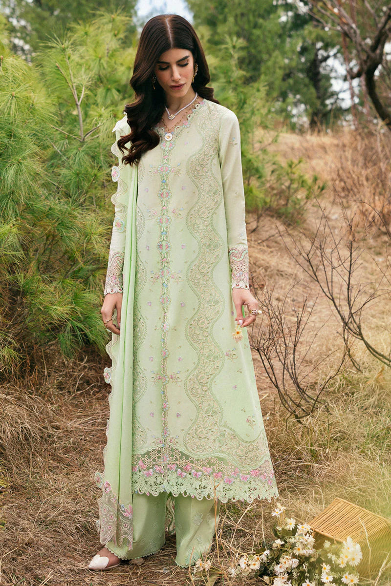 Qalamkar Qlinekari Embroidered Lawn Unstitched 3Pc Suit DC-14 Meline