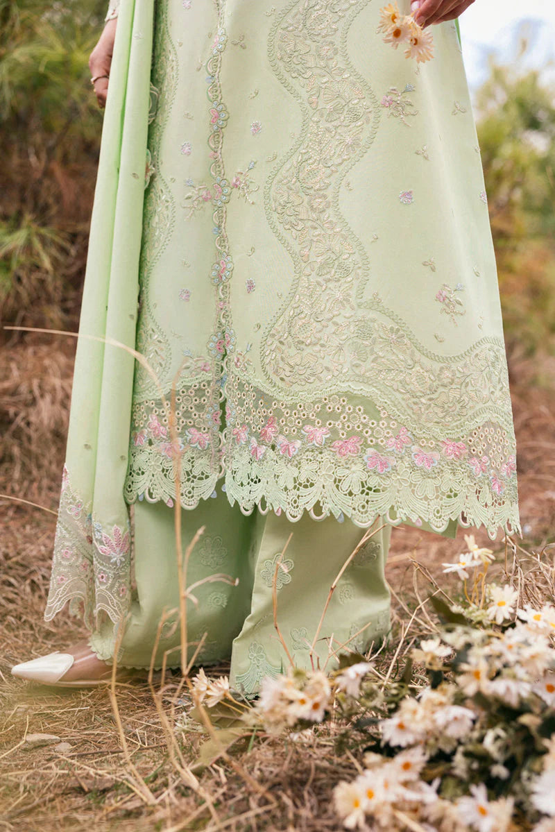 Qalamkar Qlinekari Embroidered Lawn Unstitched 3Pc Suit DC-14 Meline