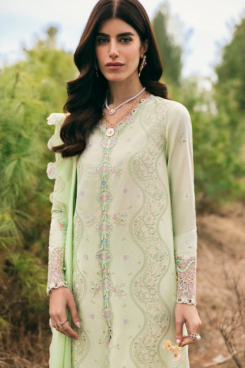 Qalamkar Qlinekari Embroidered Lawn Unstitched 3Pc Suit DC-14 Meline