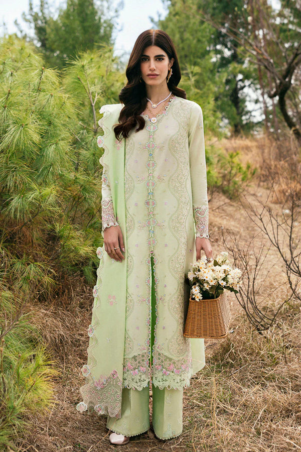 Qalamkar Qlinekari Embroidered Lawn Unstitched 3Pc Suit DC-14 Meline