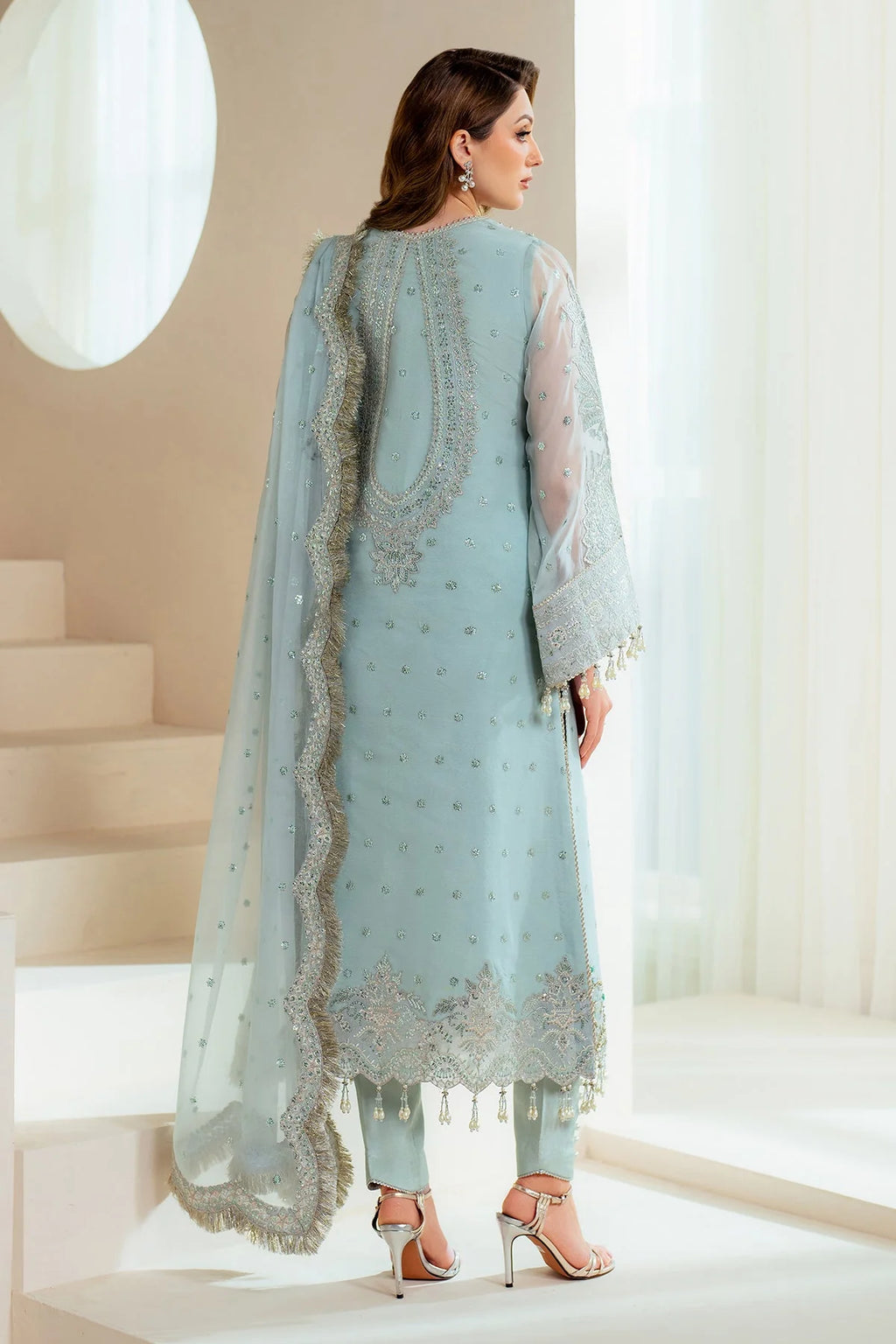 Alizeh Aymal Embroidered Chiffon Unstitched 3Pc Suit AF-BHM-4044-Orla