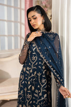 Zarif Nafees Sequins Embroidered Net Unstitched 3Pc Suit ZNAF - 02 SELIN