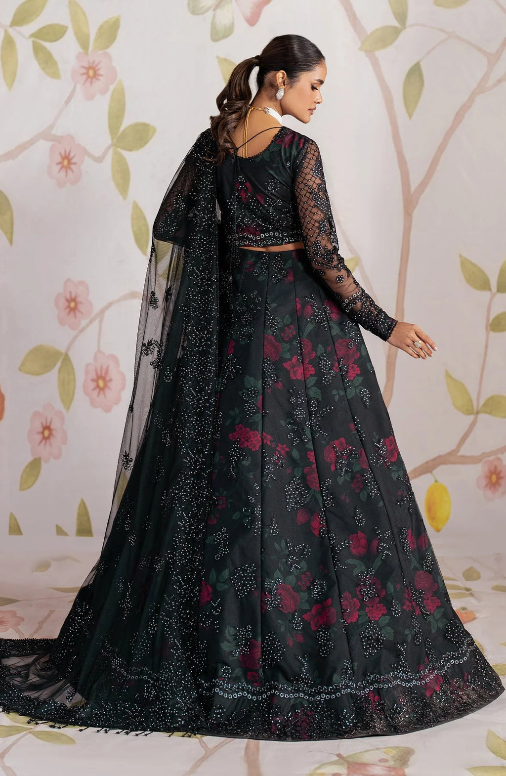 Zarif Shehnai Embroidered Luxury Net Unstitched 3Pc Suit ZS-09 HANEEN