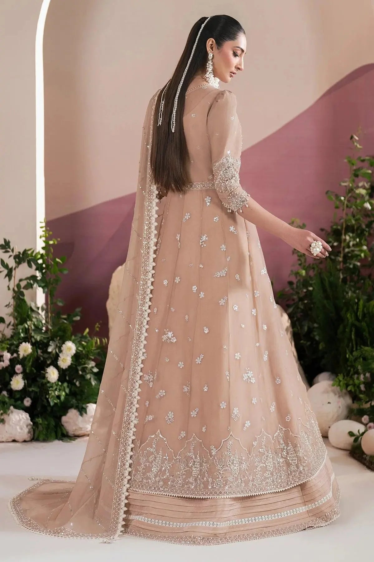 Alizeh Fashion Reena Embroidered Chiffon Unstitched 3Pc Suit AF-HM-4039-Sakura