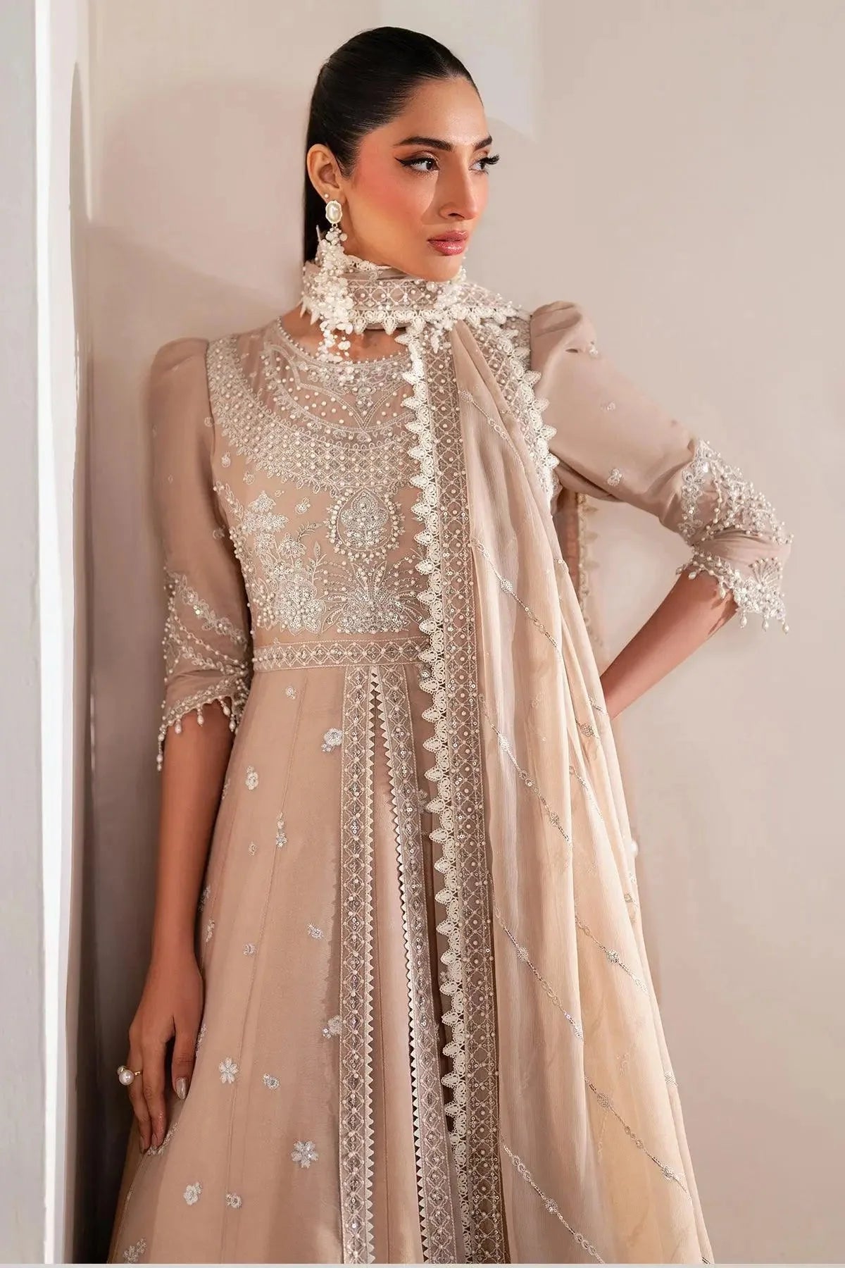 Alizeh Fashion Reena Embroidered Chiffon Unstitched 3Pc Suit AF-HM-4039-Sakura