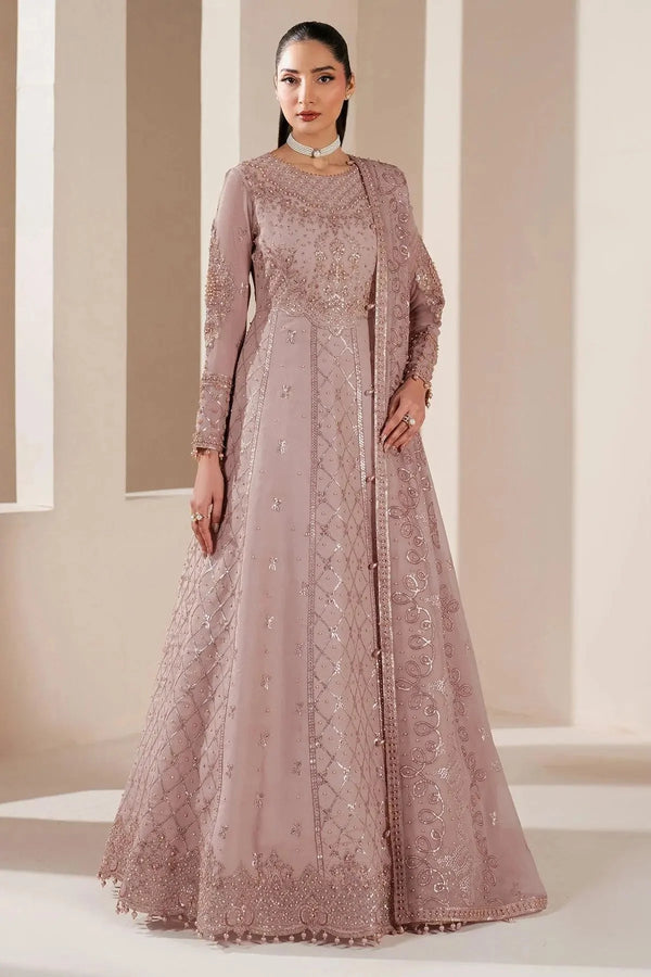 Alizeh Fashion Reena Embroidered Chiffon Unstitched 3Pc Suit AF-HM-4031-Saffron