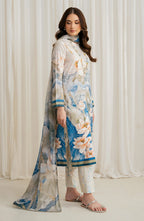 Zarif Co-Ords Unstitched Printed Georgette Silk 3Pc Suit ZGS 03 ASLAAN