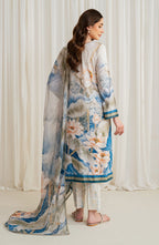 Zarif Co-Ords Unstitched Printed Georgette Silk 3Pc Suit ZGS 03 ASLAAN