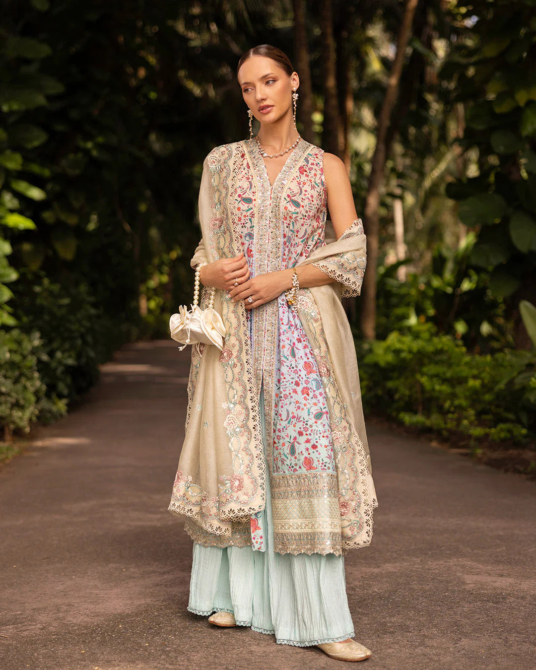 Faiza Saqlain Zinnia Embroidered Luxury Lawn Unstitched 3Pc Suit - Danica