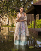 Faiza Saqlain Zinnia Embroidered Luxury Lawn Unstitched 3Pc Suit - Danica