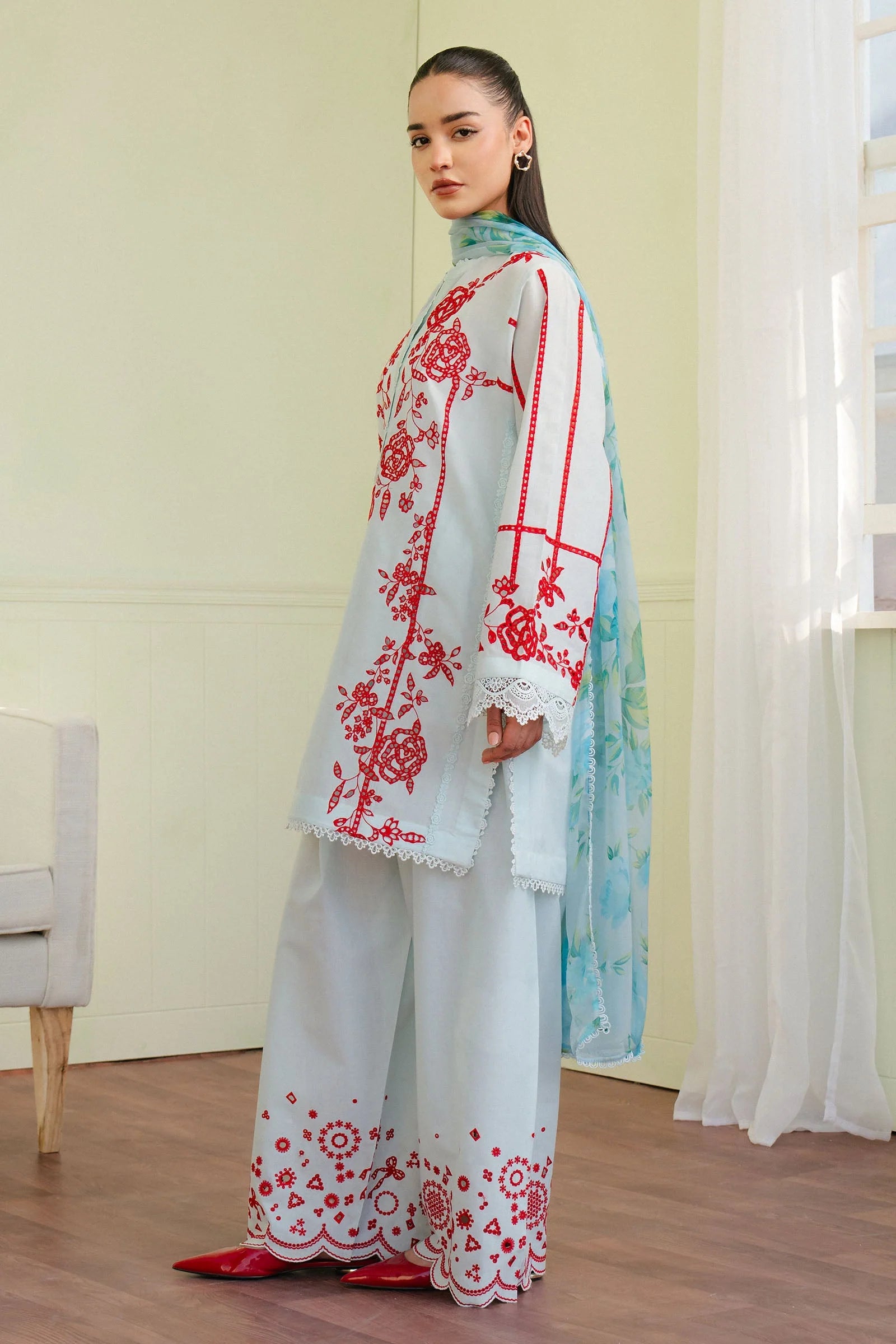 Coco by Zara Shahjahan Embroidered Lawn Unstitched 3Pc Suit D-07A ECLAT