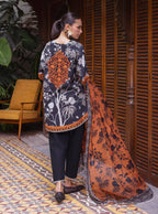 Zainab Chottani Tahra Embroidered Lawn Unstitched 3Pc Suit D-08 EFRA